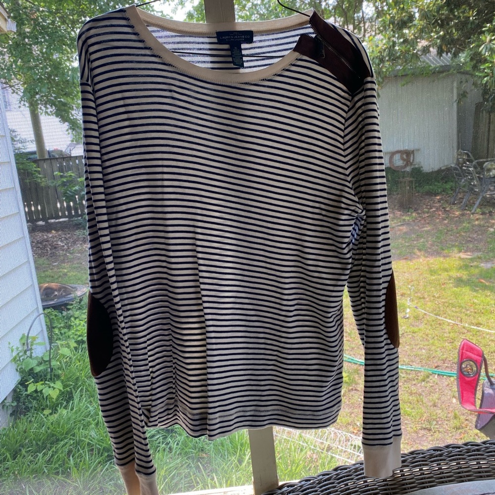 Ralph Lauren Striped navy and White Women's Top